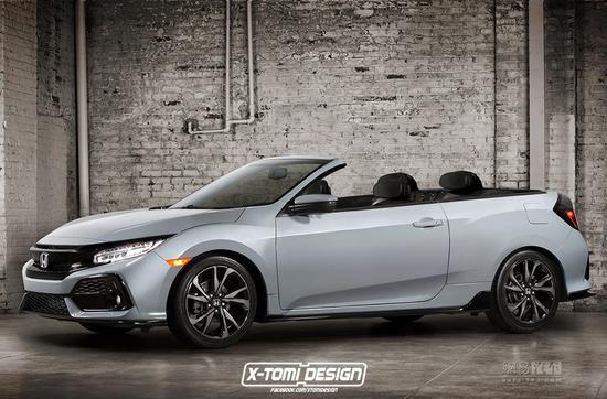 造型惊艳本田新思域敞篷版假想图曝光