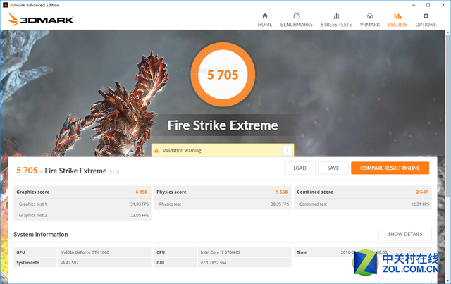 The first test of notebook computer chasing desktop GTX1060 Pascal game book