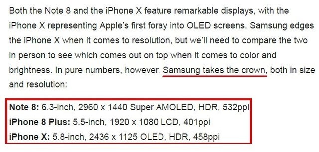 iPhoneX ĵNote 8 