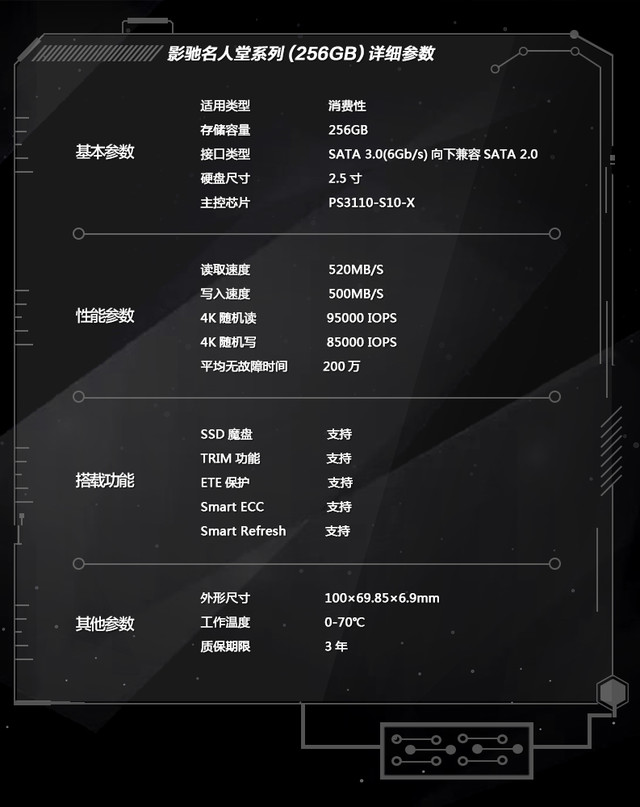 气质不凡 影驰名人堂 HOF 256GB火爆促