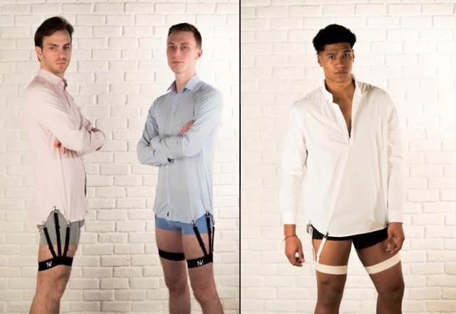 男人穿起吊带袜真没女人啥事儿了