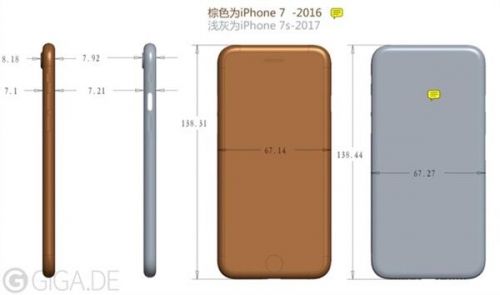 苹果iPhone 7s设计图曝光:全面玻璃机身