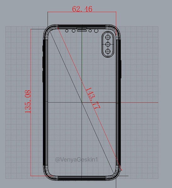 iphone 8全新设计图曝光 精确尺寸确认