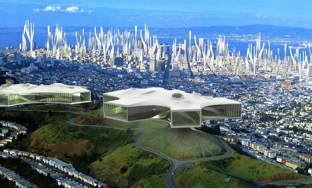 在美国未来城市设计大赛中，建筑师和设计师被要求想象一下2018年旧金山的模样。美国爱华摩托斯科特建筑事务所以一种全新的设计理念赢得了设计大赛的头奖。