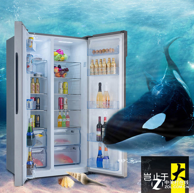 超大容量海纳百鲜 海信对开门冰箱热销 
