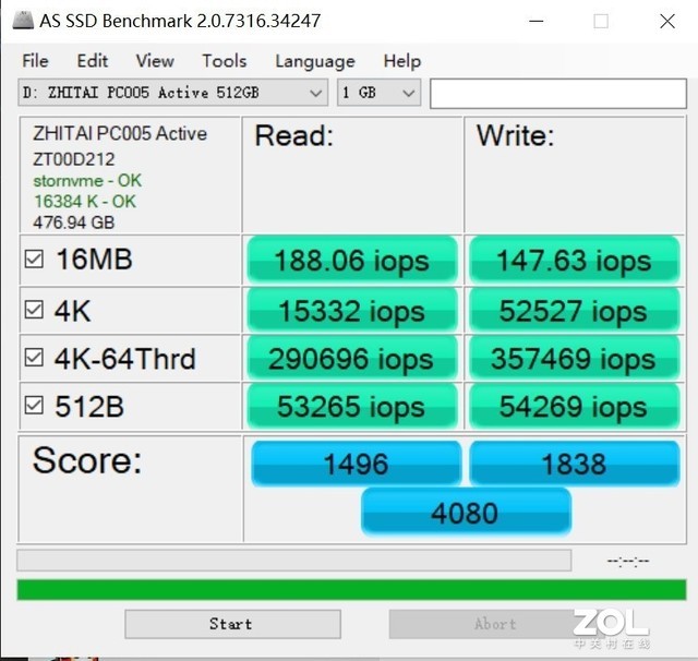 致钛PC005 Active (NVMe) SSD首测 