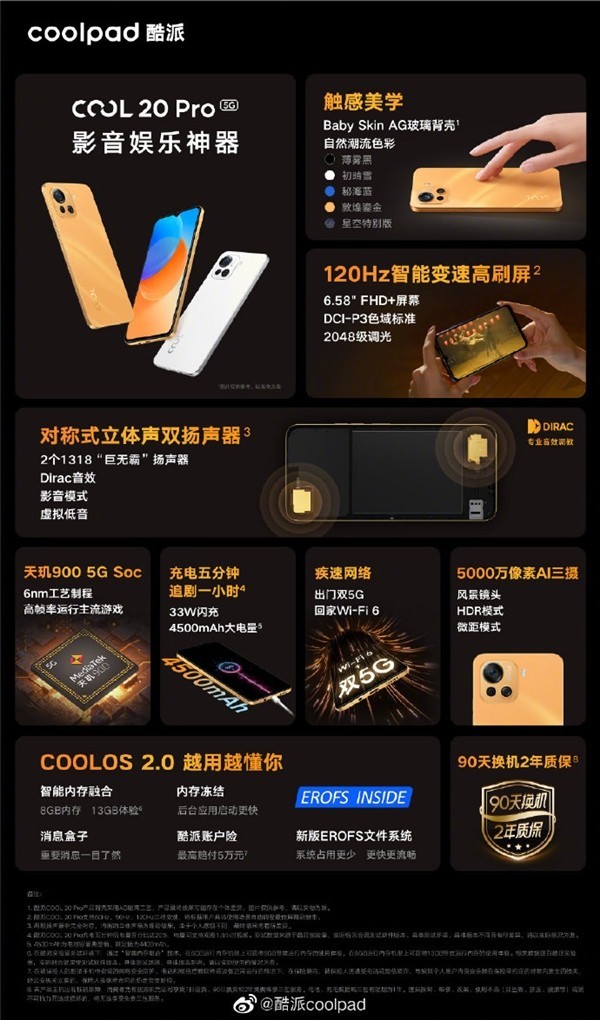 900+120HzˢCOOL 20 Pro1599Ԫ