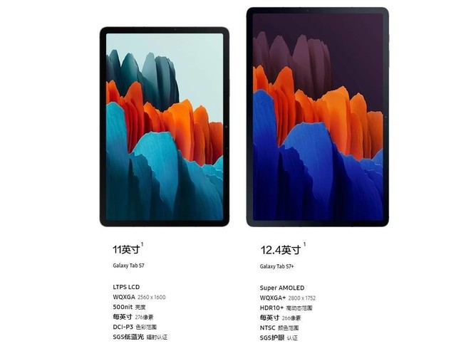 Galaxy Tab S7/S7+����ɫ��ɫ��S7/S7+�ۼ۷ֱ�Ϊ5199Ԫ��6699Ԫ�� 