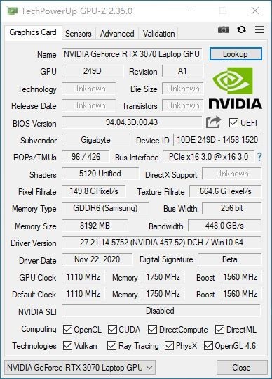 RTX 30笔记本电脑GPU实测解析 