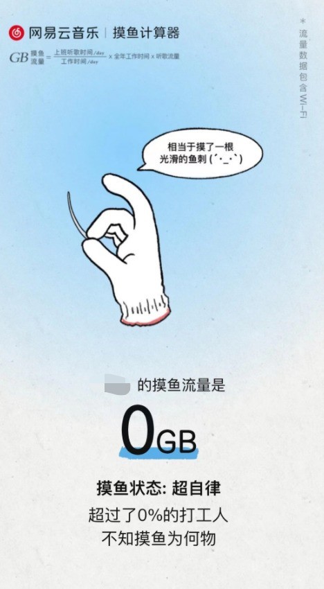 网易云音乐推出“摸鱼计算器”,来看看上班摸鱼流量