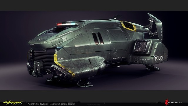 赛博朋克2077放出飞行载具概念图