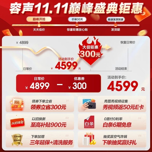 【手慢无】容声 BCD-509WD18MP 多门冰箱仅售3480元