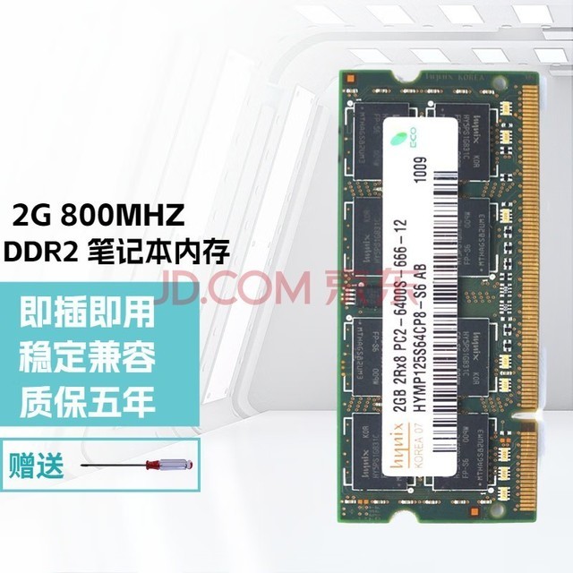 海力士（SK hynix）嘉硕通2G DDR2 800 667笔记本内存条 2G DDR2 800笔记本内存