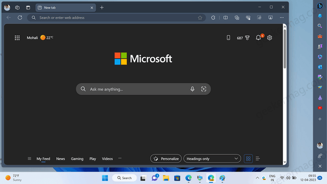 微软测试Edge新功能，Windows第二个任务栏长这样