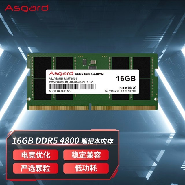 ޡ˹ DDR5 4800MHz ʼǱڴ 16GB 229Ԫ