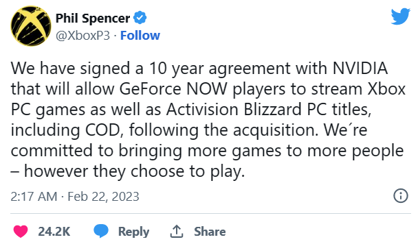 云游戏畅玩《使命召唤》!NVIDIA GeForce NOW或将支持微软Xbox PC游戏库