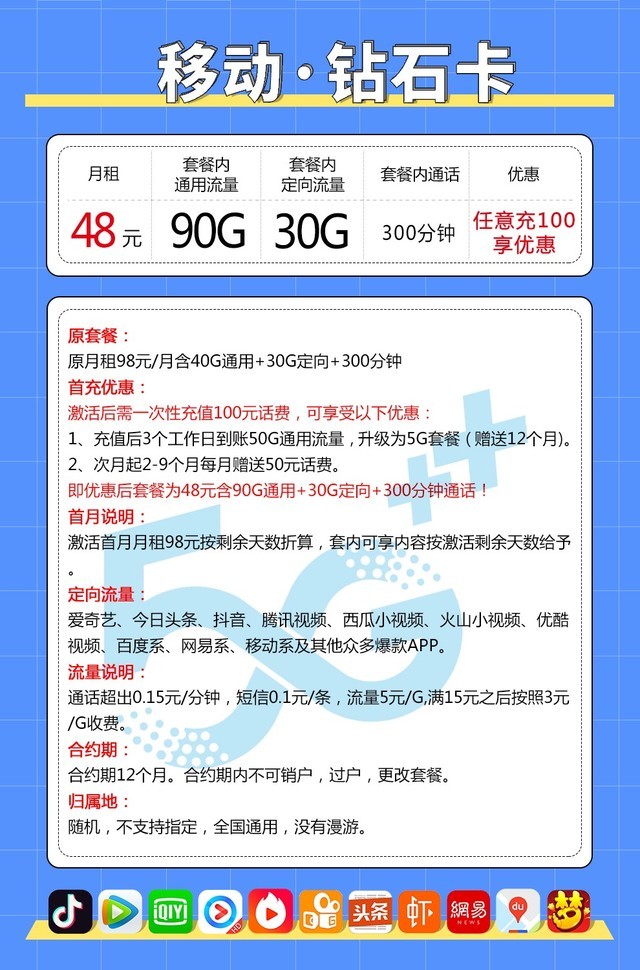 19Ԫ120GB/ƶ5G 