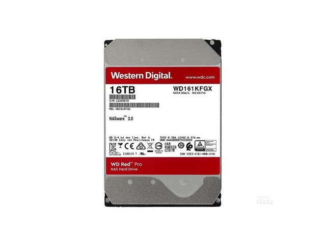 西部数据 红盘Pro 16TB SATA6Gb/s 512M(WD161KFGX)