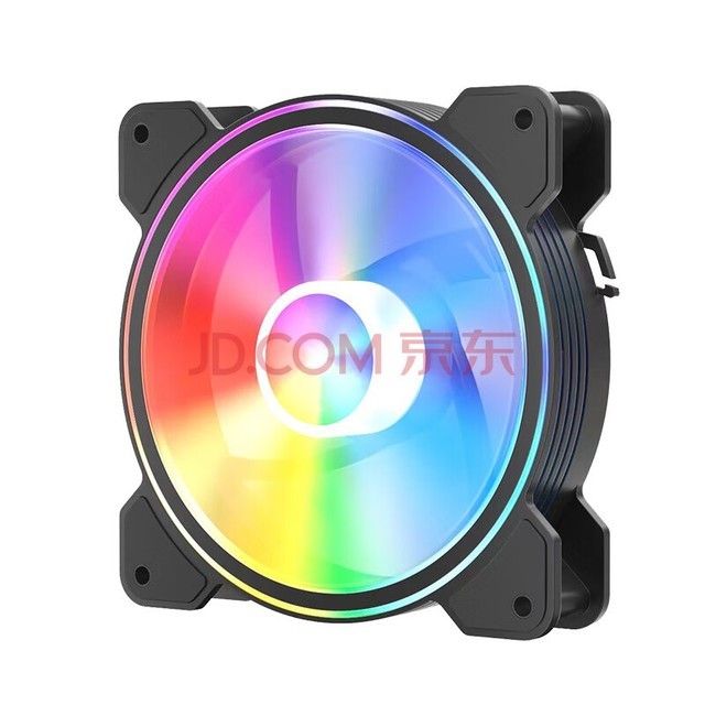  Jingtian 12cm dazzle RGB chassis cooling fan/desktop computer host LED dazzle customized