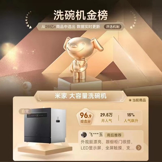 【手慢无】采用智能开合烘干 小米嵌入式洗碗机低至2299元