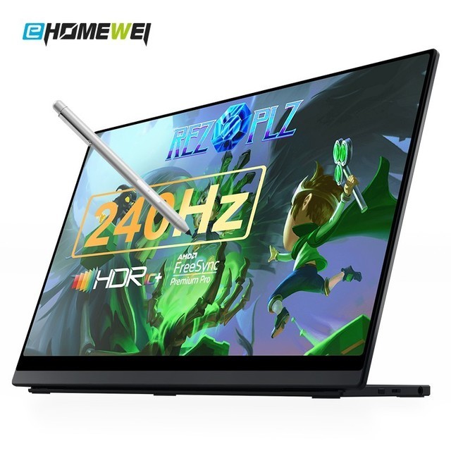 【手慢无】ehomewei 17.3寸高清便携式显示器,144hz刷新率,笔触功能