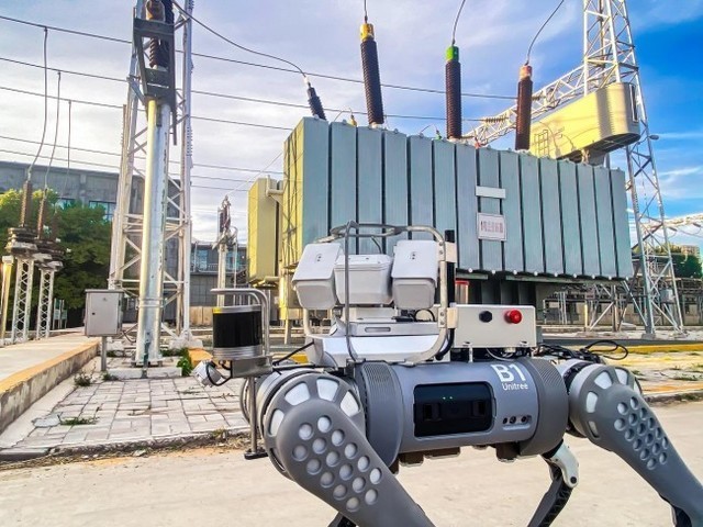 宇树unitreeb2电力巡线四足机器人震撼登场掀起新一轮热潮