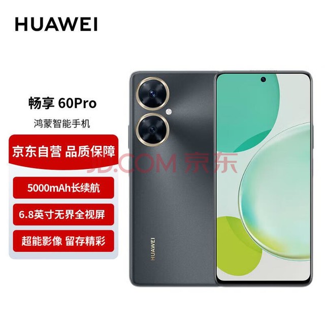 Ϊֻ60Pro 5000mAh 40W 6.8Ӣ޽ȫ ˫˫ 256GB ׽ ֻ