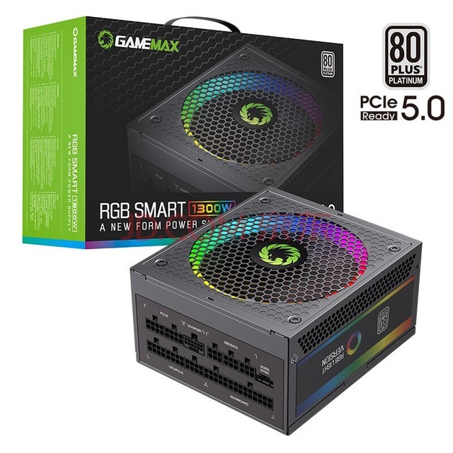 Ϸ۹GAMEMAXRGB1300ȫģ80׽ATX3.0Դ(ԭPCIe5.0/RGBЧ/DC-DC/LLC/13/4090Կ)