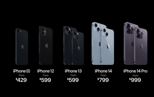 iPhone 14系列价格公布 799没元起售 