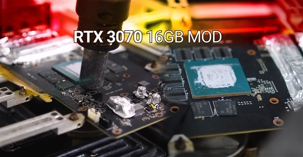 RTX 3070被魔改16GB：帧率竟瞬间提升9倍