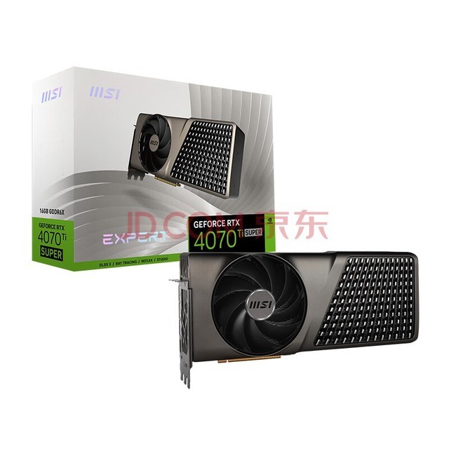 微星（MSI）大神 GeForce RTX 4070 Ti SUPER 16G EXPERT 电竞游戏AI设计智能学习电脑4070TiS显卡