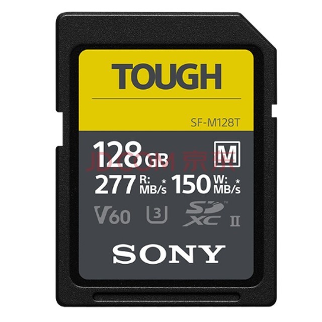 索尼(SONY)128GB SD存储卡 SF-M128T/T1 M系列TOUGH三防规格 U3 V60读速高达277MB/s UHS-II 相机内存卡