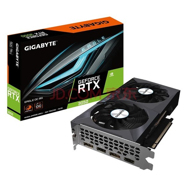 ΣGIGABYTE GeForce RTX3050 8G ӥOC ħӥ С Կ GV-N3050EAGLE OC-8GDӥOC