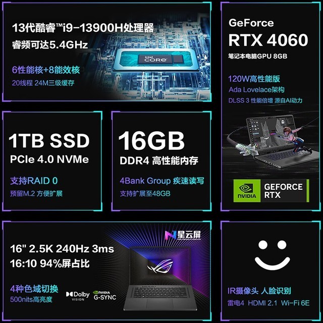 【手慢无】10449元入手2023款ROG 幻16游戏本，超强性能配星云屏