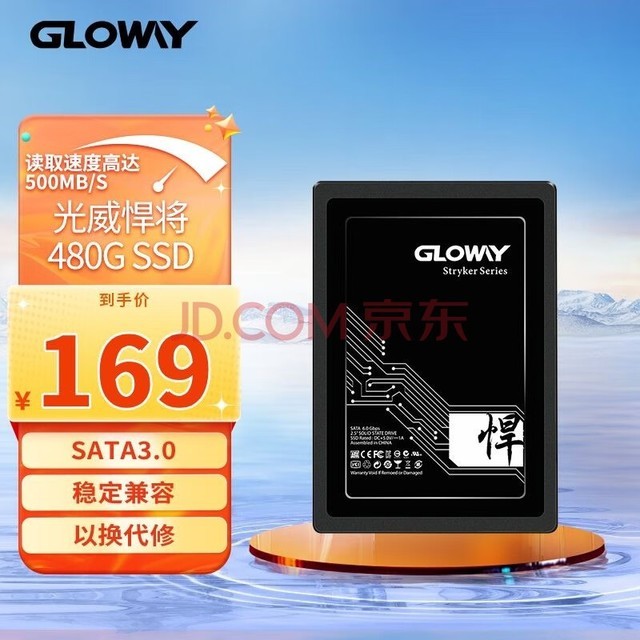 光威（Gloway） 悍将系列480G SATA3 台式机笔记本固态硬盘
