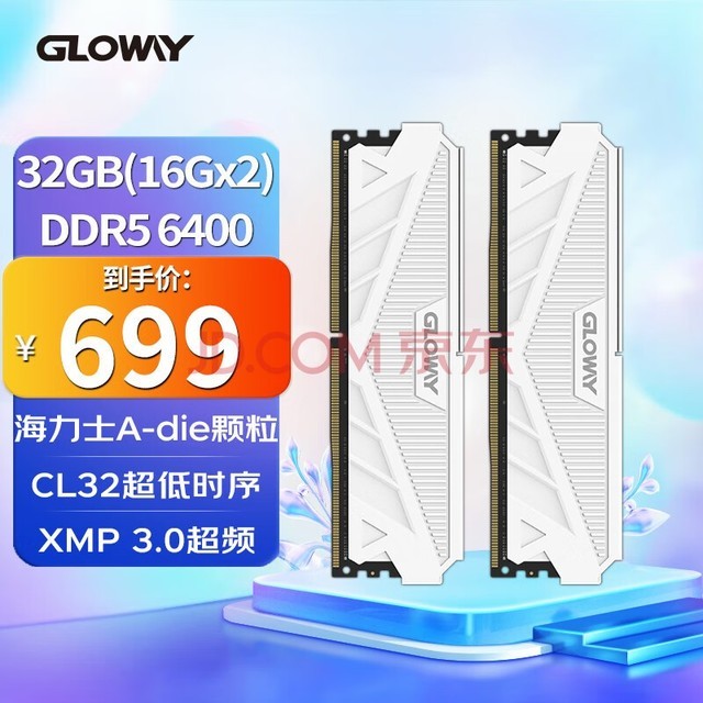 Gloway32GB(16GBx2)װ DDR5 6400 ̨ʽڴ ϵ ʿA-die CL32