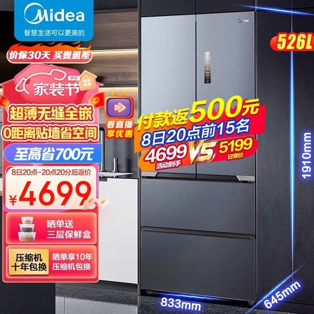 ޡMidea ޷ȫǶϵб䵽ּ4599Ԫ
