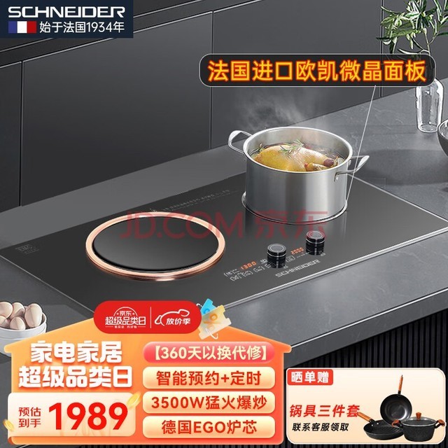 SCHNEIDERʩ͵µ¯˫Ƕʽ3500Wõ¯˫ͷ̨װ˫ͷǶʽ¯ ɫ