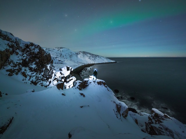  Aurora in Barents Sea, Fuji GFX100 II, Kola Peninsula