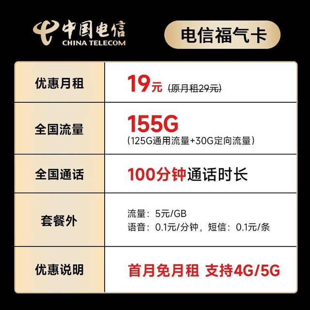 【手慢无】155g流量+100分钟通话时间 中国电信神卡来了！