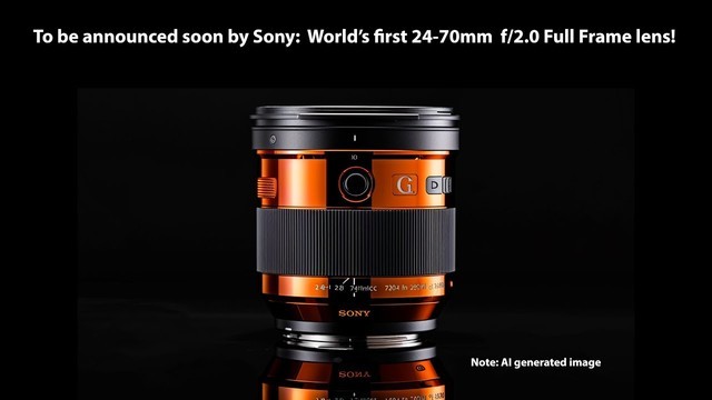 或超2万元!索尼新款FE 24-70mm F2 GM镜头要来了