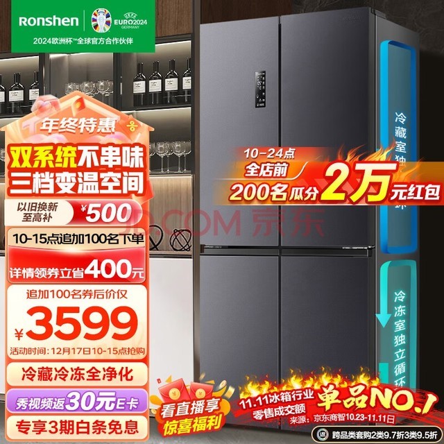 Ronshen501ӾζPro 513ĿʮֶԿñƵһЧBCD-513WD12FPA˫ѭ