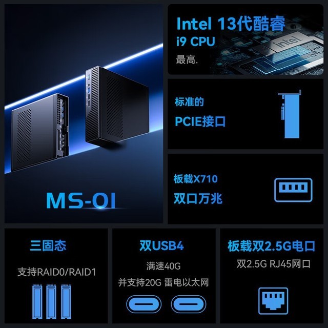 ޡMINISFORUM MS-01 ̨ʽ 4799Ԫʱ