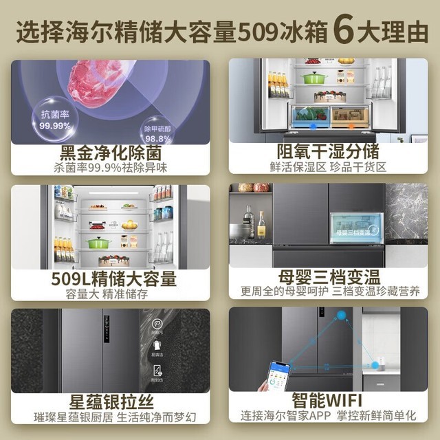 手慢无家装季以旧换新海尔法式四门冰箱3700元到手