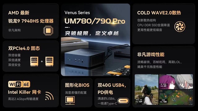 UM790 ProԤۣR9 7940HS׼ϵͳ3199Ԫ