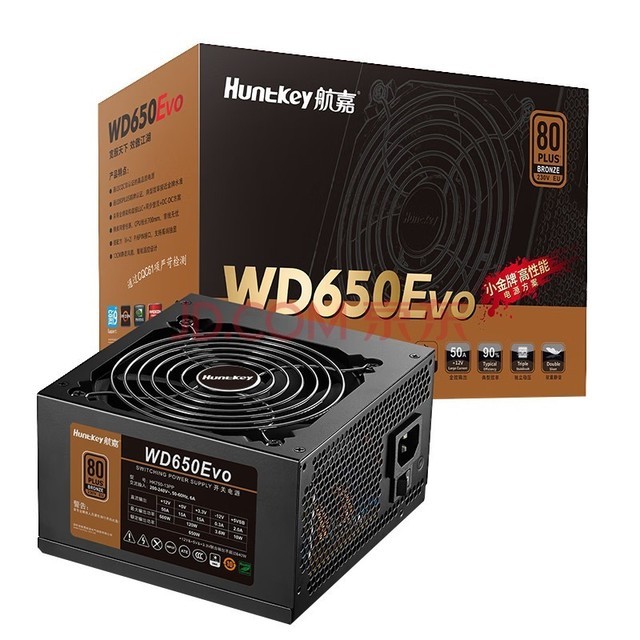 ΣHuntkey GXϵ̨ʽԴ 500W/650W/700W/750W/800WϷԴ WD650EVO-650Wֱͭ 80PLUS֤