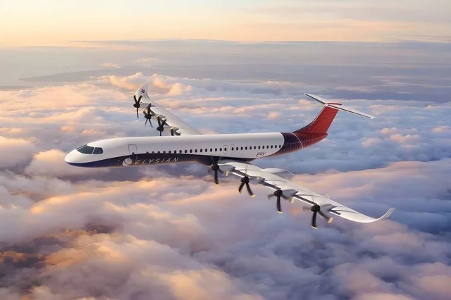 E9X 電動飛機亮相：設計載客 90 人，滿電可飛行 804 公里