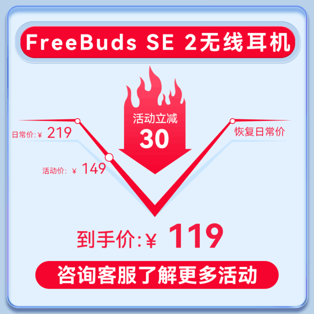 ޡΪ FreeBuds SE 2 ʽ߶Ȧֻ113Ԫ