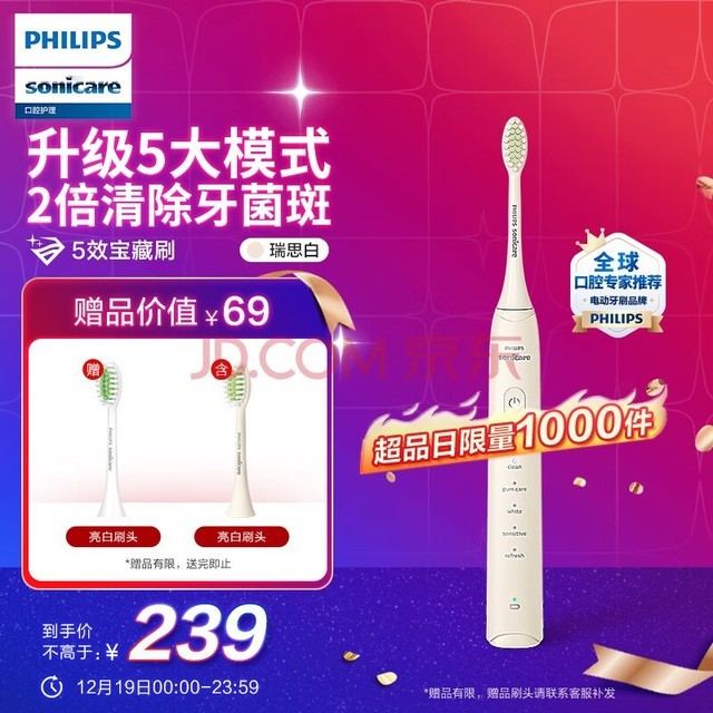 ֣PHILIPS綯ˢ¿   5ģʽ ȫëˢͷ 5Чˢ ˹ HX2471/03
