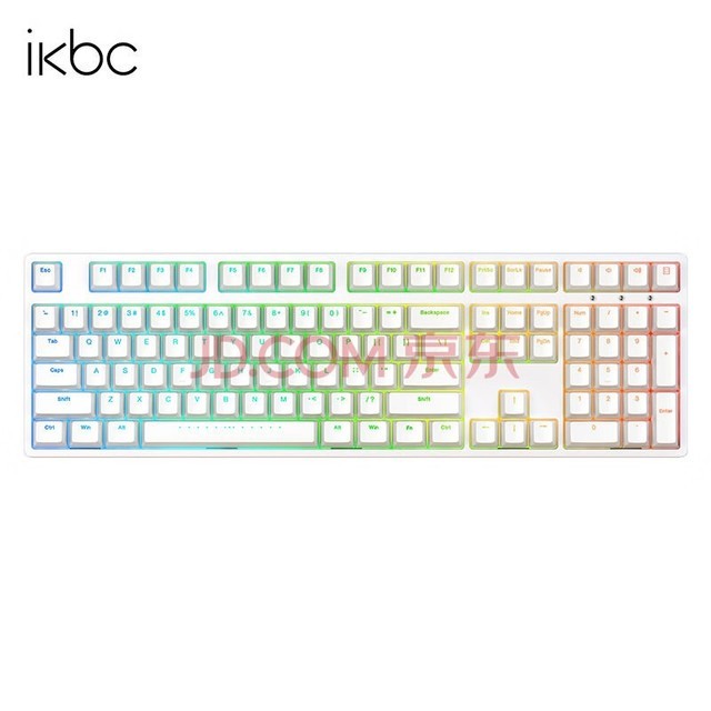 ikbc游戏键盘机械键盘樱桃键盘cherry机械键盘有线红轴 F210 白色 有线 茶轴
